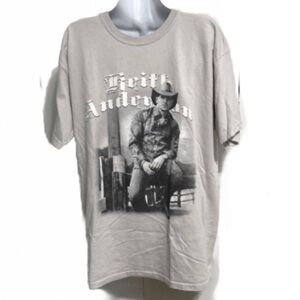 KEITH ANDERSON Light Gray Tour Country Music Band Tshirt Mens Large